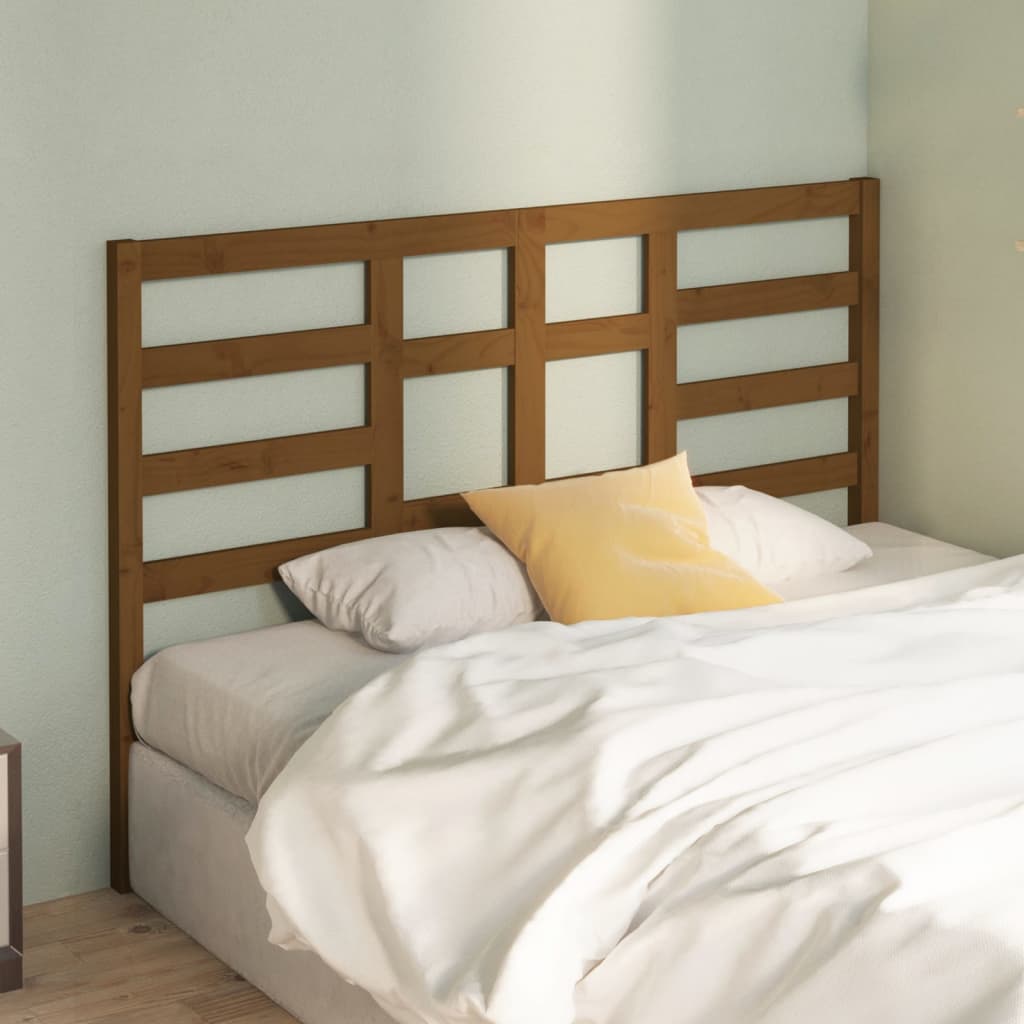 Testiera per Letto ambra 146x4x104 cm in Legno Massello di Pino