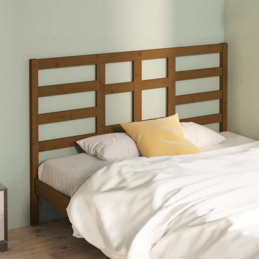 Testiera per Letto ambra 166x4x104 cm in Legno Massello di Pino