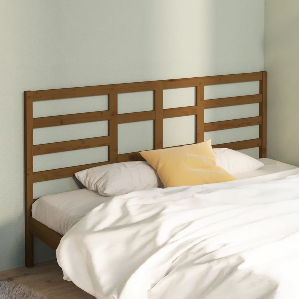Testiera per Letto ambra 186x4x104 cm in Legno Massello di Pino