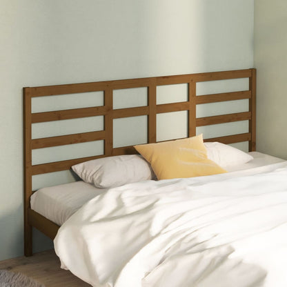 Testiera per Letto ambra 206x4x104 cm in Legno Massello di Pino