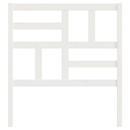 Testiera per Letto Bianca 81x4x104 cm in Legno Massello di Pino