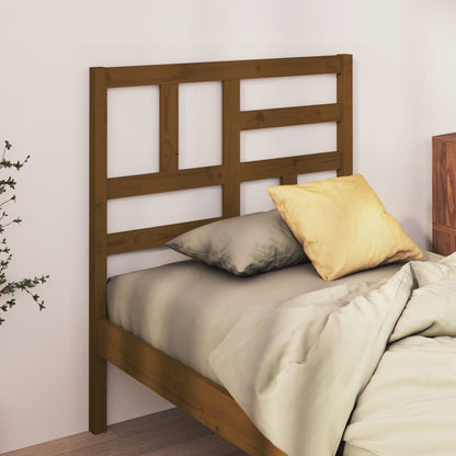 Testiera per Letto ambra 96x4x104 cm in Legno Massello di Pino