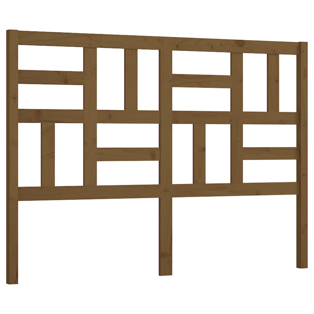 Testiera per Letto ambra 126x4x104 cm in Legno Massello di Pino
