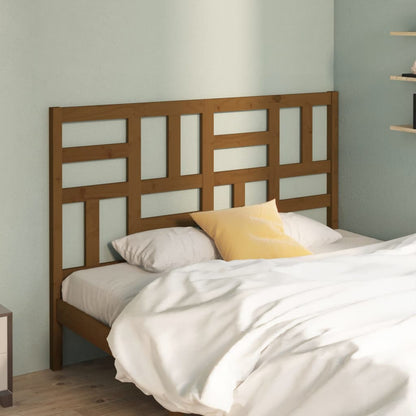 Testiera per Letto ambra 126x4x104 cm in Legno Massello di Pino