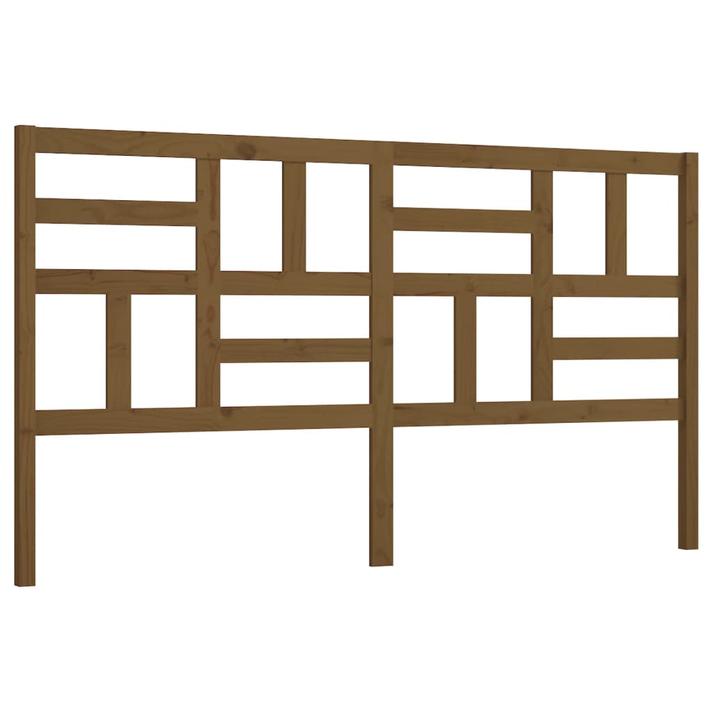 Testiera per Letto ambra 206x4x104 cm in Legno Massello di Pino