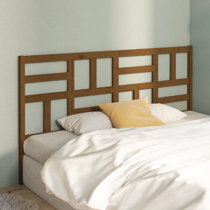 Testiera per Letto ambra 206x4x104 cm in Legno Massello di Pino