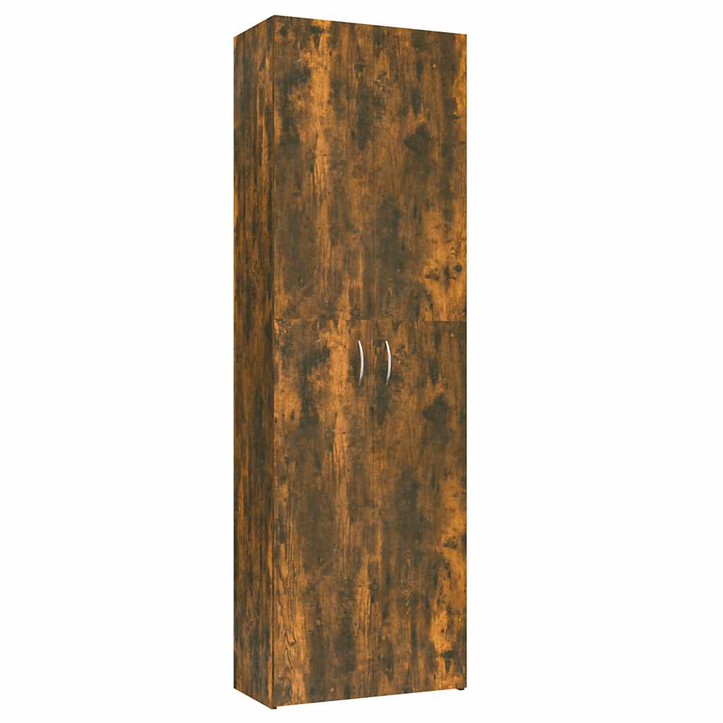 Armadio per Ufficio Rovere Fumo 60x32x190 cm Legno Multistrato
