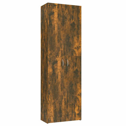 Armadio per Ufficio Rovere Fumo 60x32x190 cm Legno Multistrato