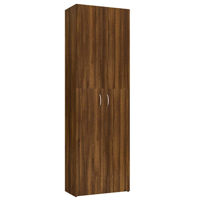 Armadio Ufficio Rovere Marrone 60x32x190 cm Legno Multistrato