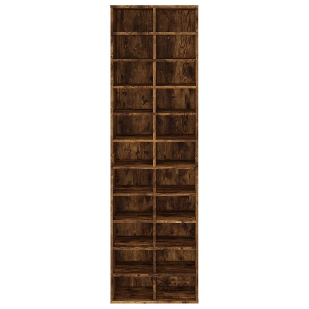 Scarpiera Rovere Fumo 54x34x183 cm in Legno Multistrato