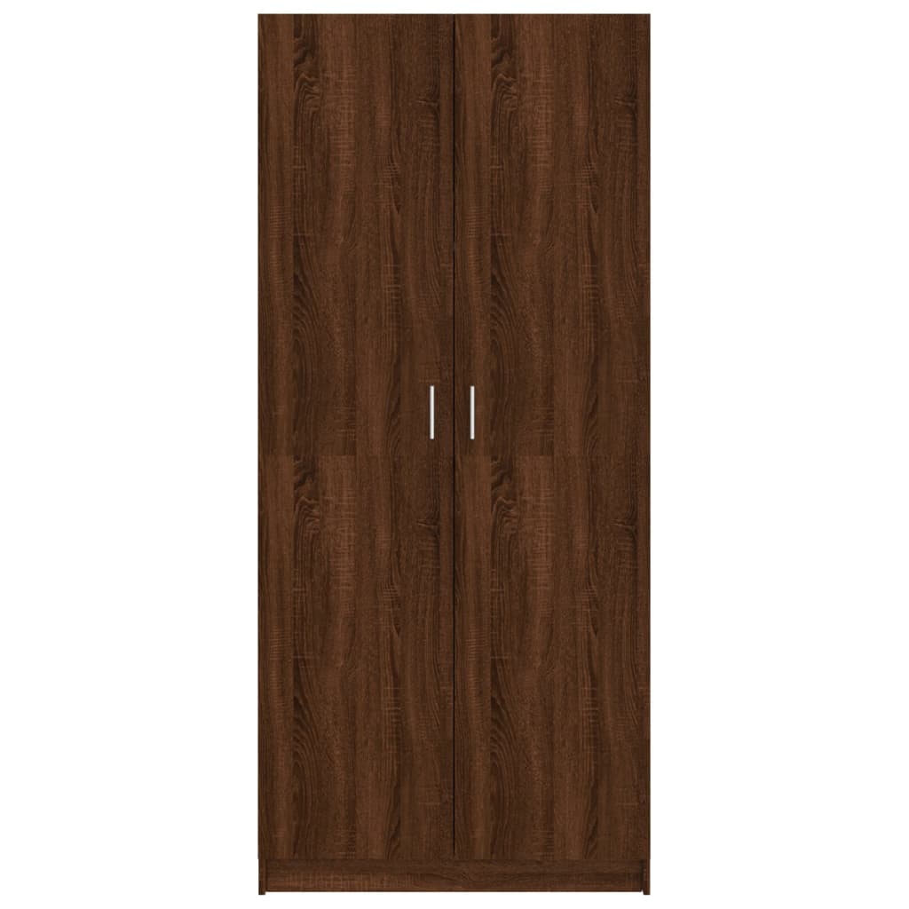 Armadio Rovere Marrone 80x52x180 cm in Legno Multistrato