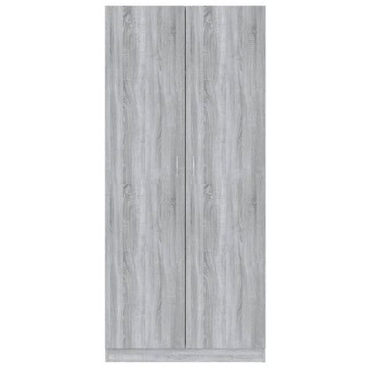 Armadio Grigio Sonoma 90x52x200 cm in Legno Multistrato