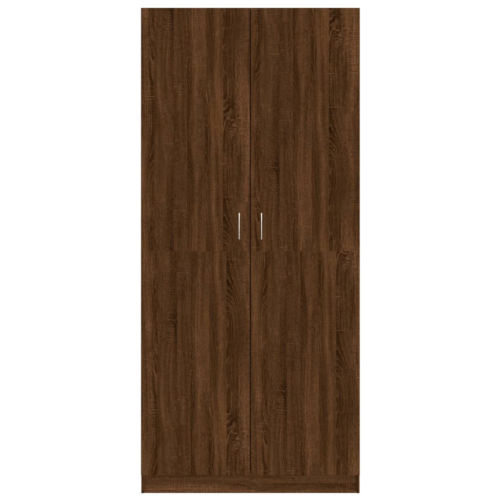 Armadio Rovere Marrone 90x52x200 cm in Legno Multistrato