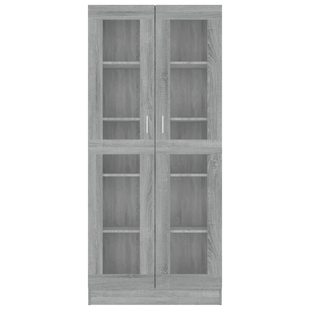 Mobile Vetrina Grigio Sonoma 82,5x30,5x185,5 Legno Multistrato