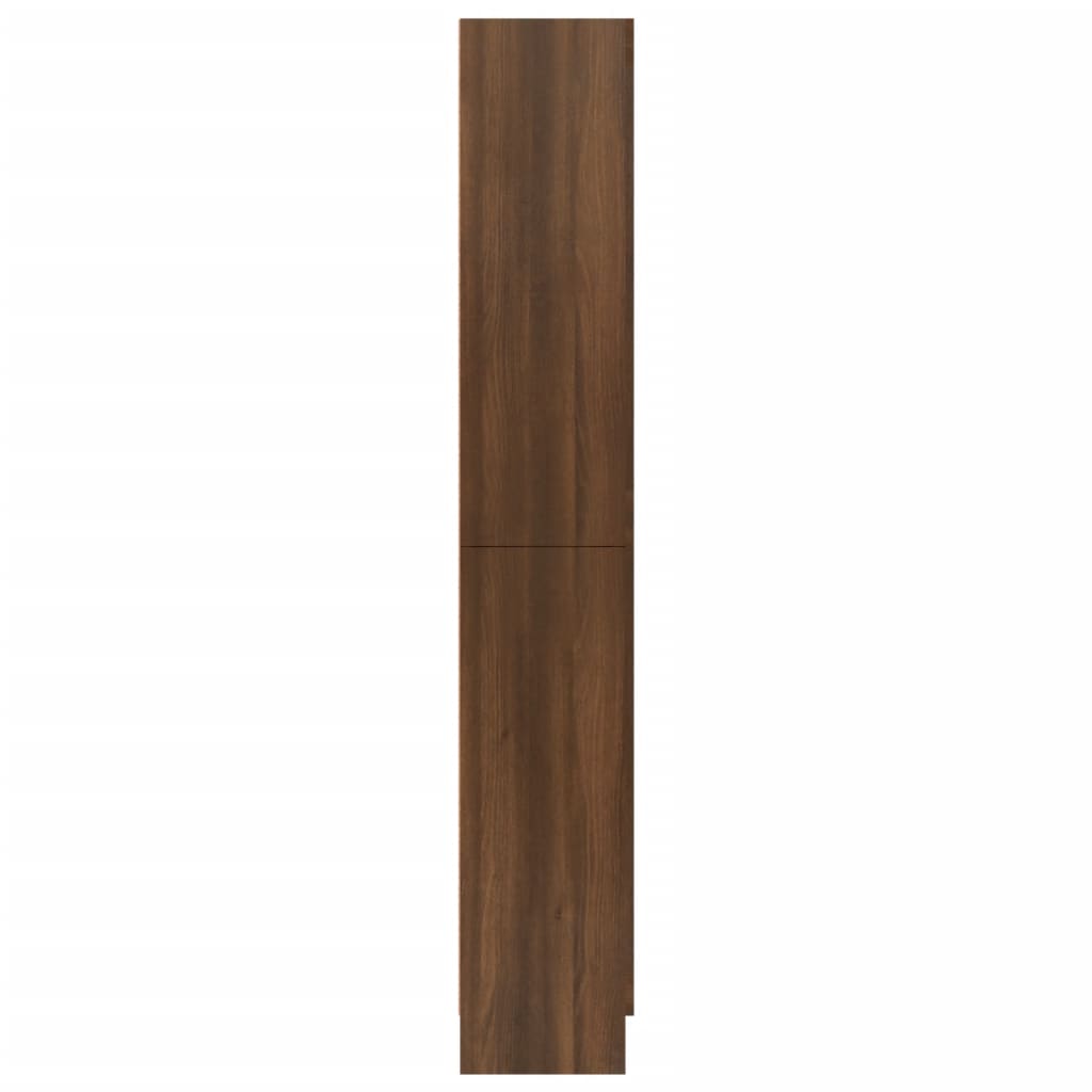 Mobile Vetrina Rovere Marrone 82,5x30,5x185,5 Legno Multistrato