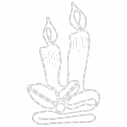 Figura Natalizia Candele con 144 LED 70x42 cm