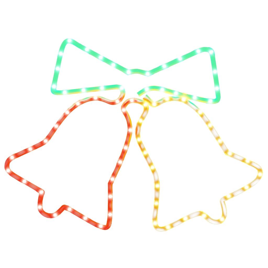 Figura Natalizia di Campane con 72 LED 50x56 cm