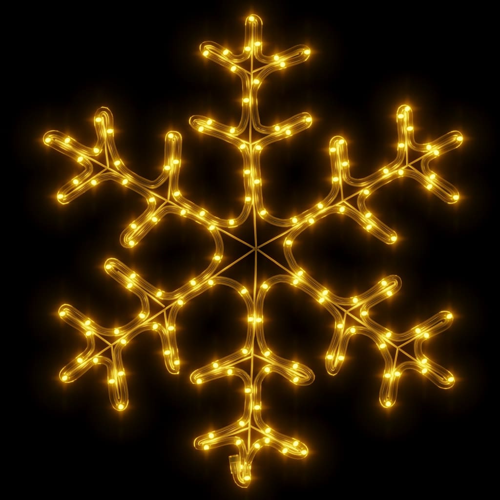 Figura Natalizia Fiocco di Neve 144 LED Bianco Caldo 59x59 cm