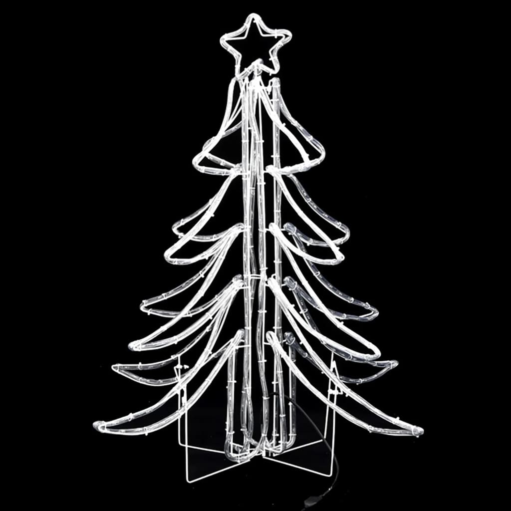 Figura Albero Natale Pieghevole con LED Bianco Caldo 87x87x93cm