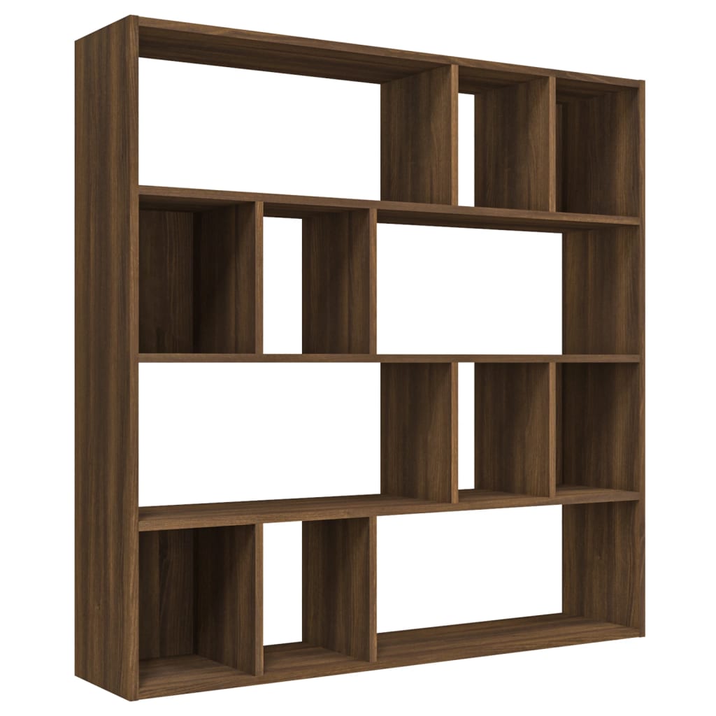 Libreria Rovere Marrone 110x24x110 cm in Legno Multistrato
