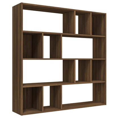 Libreria Rovere Marrone 110x24x110 cm in Legno Multistrato