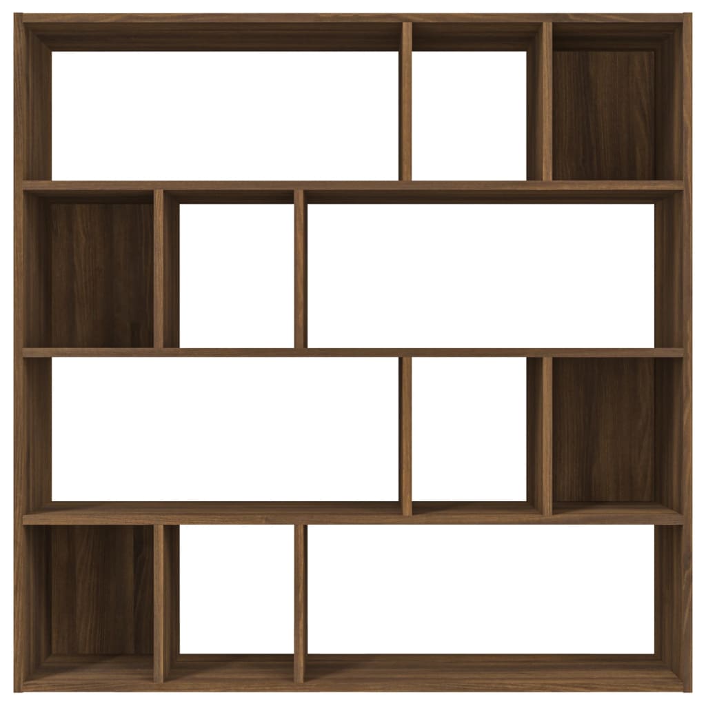 Libreria Rovere Marrone 110x24x110 cm in Legno Multistrato
