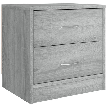 Comodini 2pz Grigio Sonoma 40x30x40 cm in Truciolato