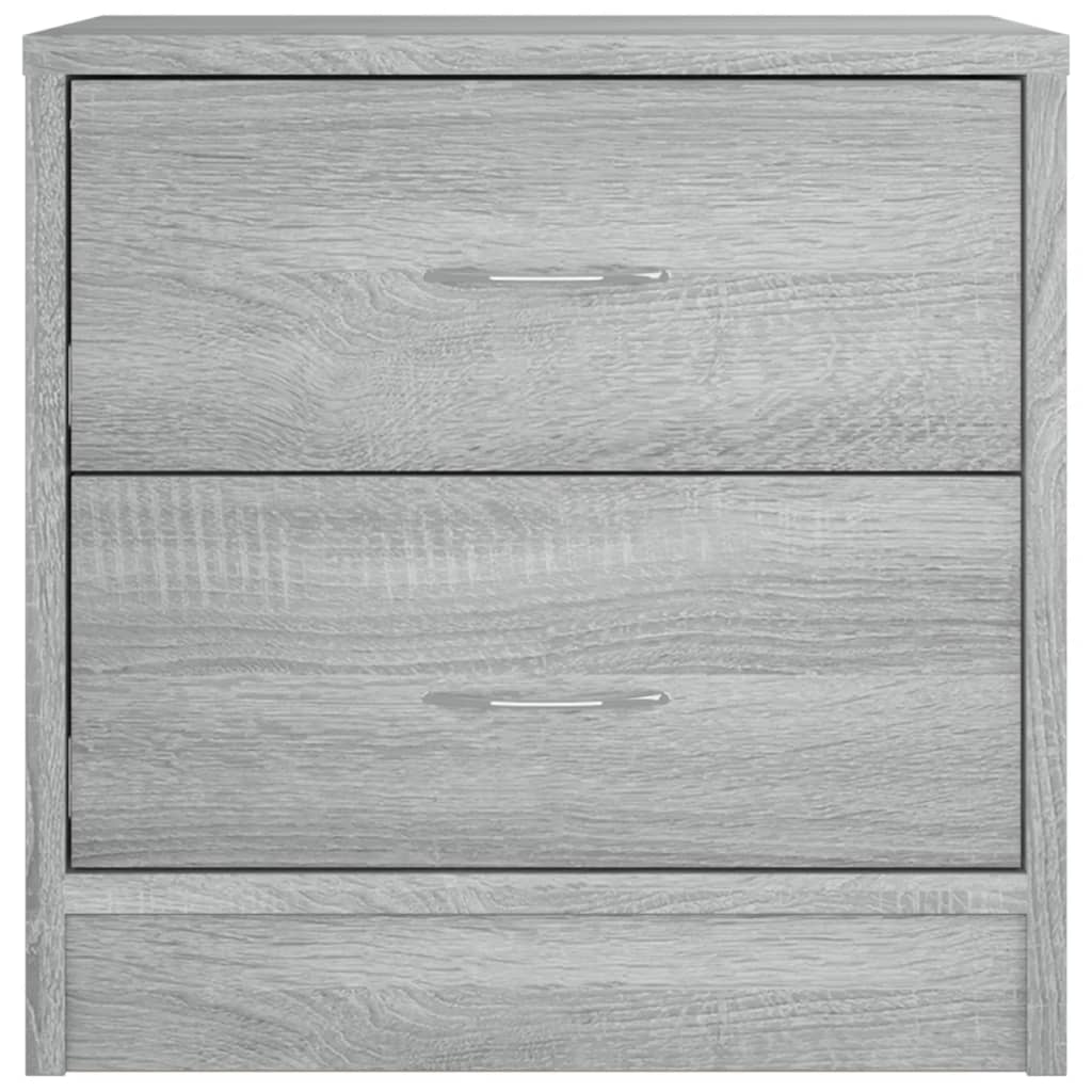 Comodini 2pz Grigio Sonoma 40x30x40 cm in Truciolato