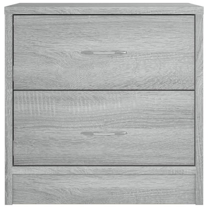 Comodini 2pz Grigio Sonoma 40x30x40 cm in Truciolato