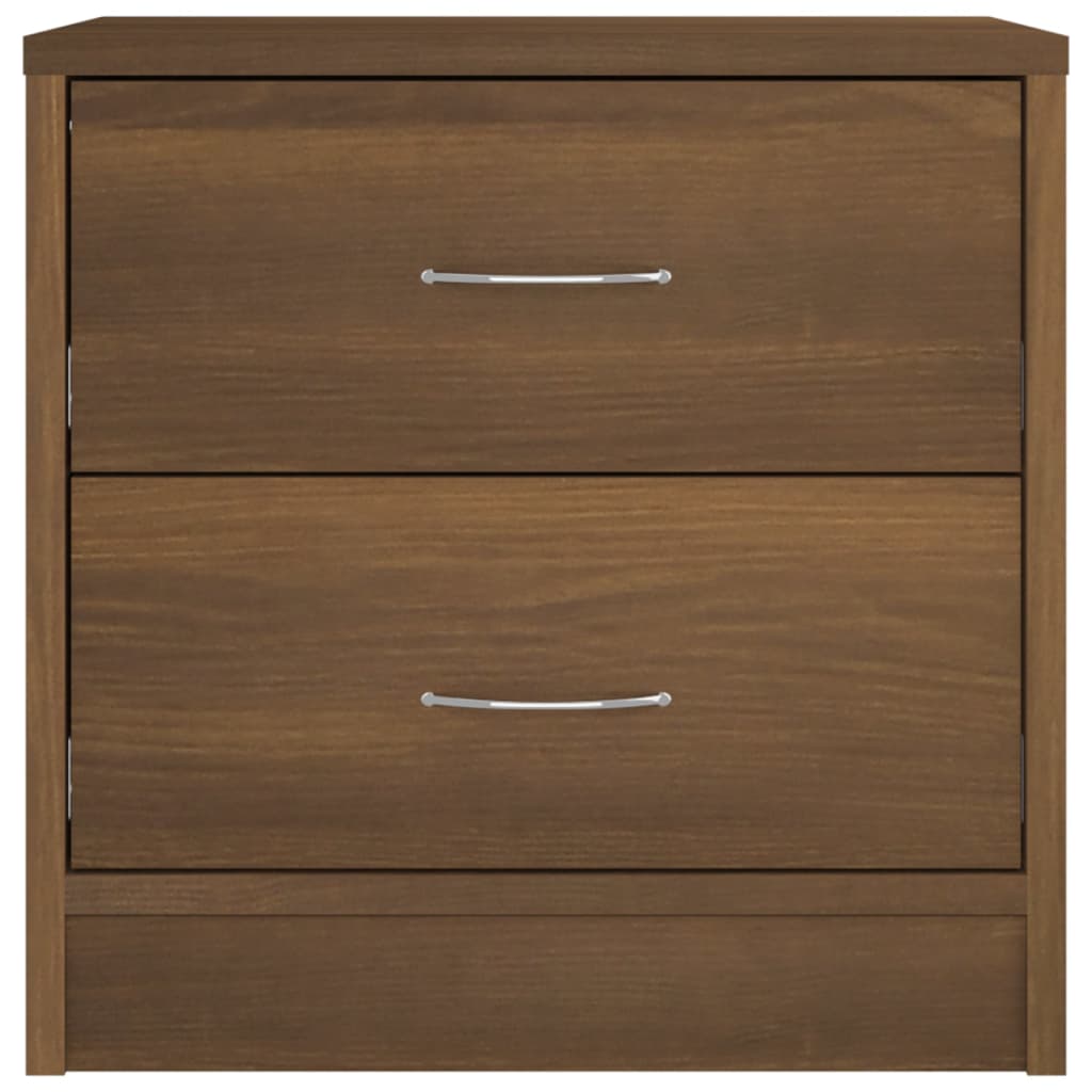 Comodini 2pz Rovere Marrone 40x30x40 cm in Truciolato