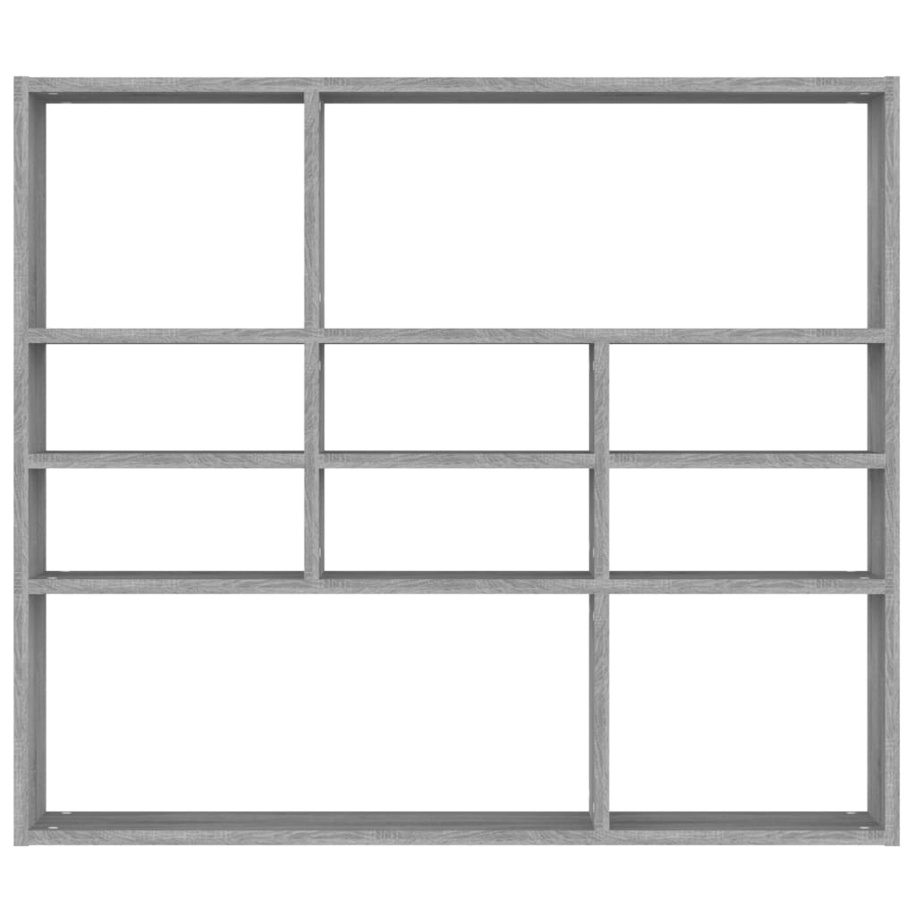 Mensola a Muro Grigio Sonoma 90x16x78 cm in Legno Multistrato