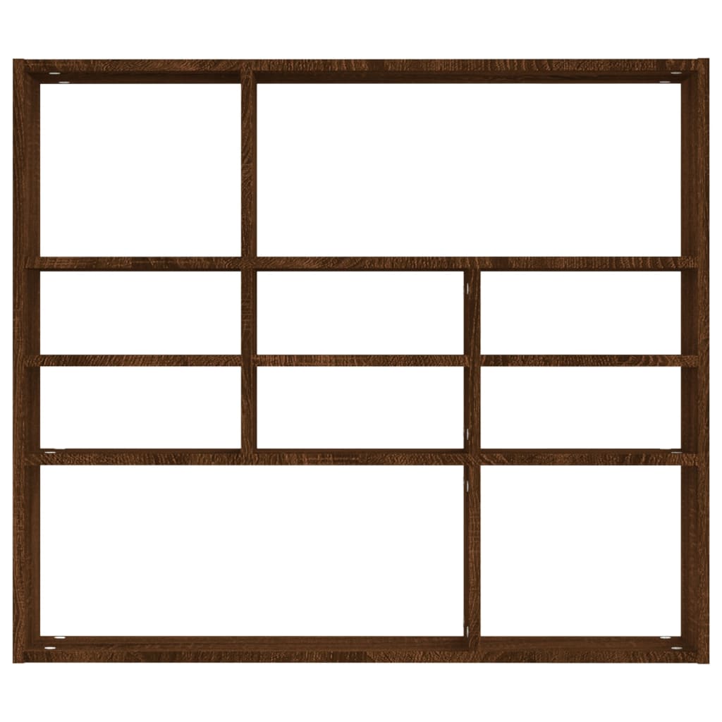 Scaffale a Parete Rovere Marrone 90x16x78 cm Legno Multistrato
