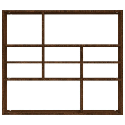 Scaffale a Parete Rovere Marrone 90x16x78 cm Legno Multistrato