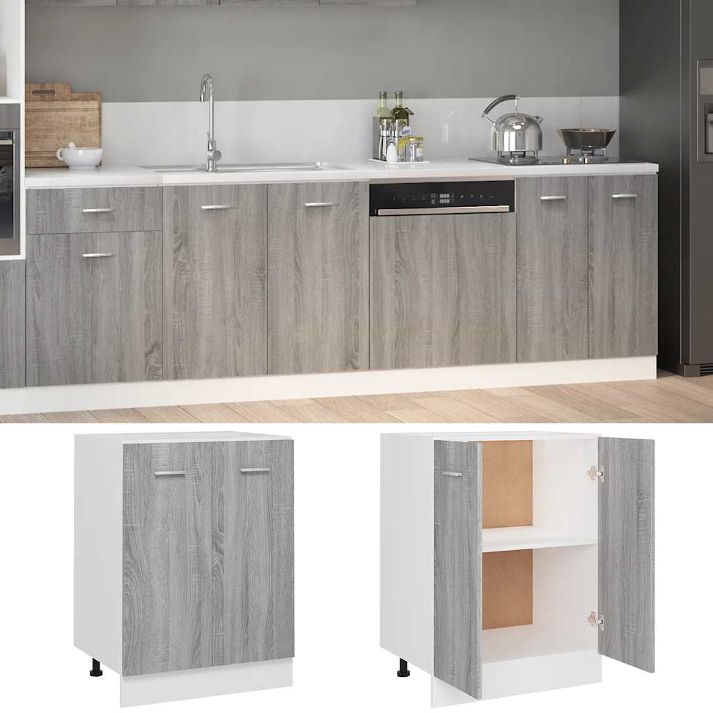 Mobiletto â€œLyonâ€ Grigio Sonoma 60x46x81,5 cm