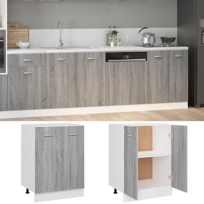 Mobiletto â€œLyonâ€ Grigio Sonoma 60x46x81,5 cm