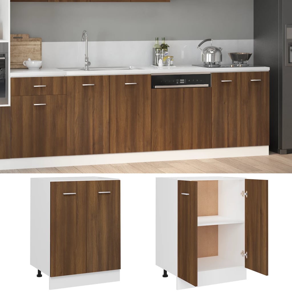 Mobiletto “Lyon” Rovere Marrone 60x46x81,5 cm