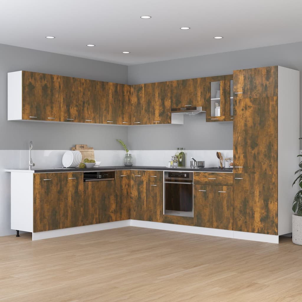 Mobile Pensile Rovere Fumo 50x31x60 cm in Legno Multistrato