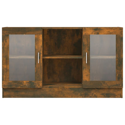 Mobile Vetrina Rovere Fumo 120x30,5x70 cm in Legno Multistrato