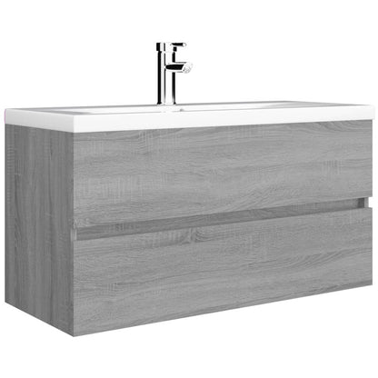 Mobile Sottolavabo Grigio Sonoma 90x38,5x45cm Legno Multistrato