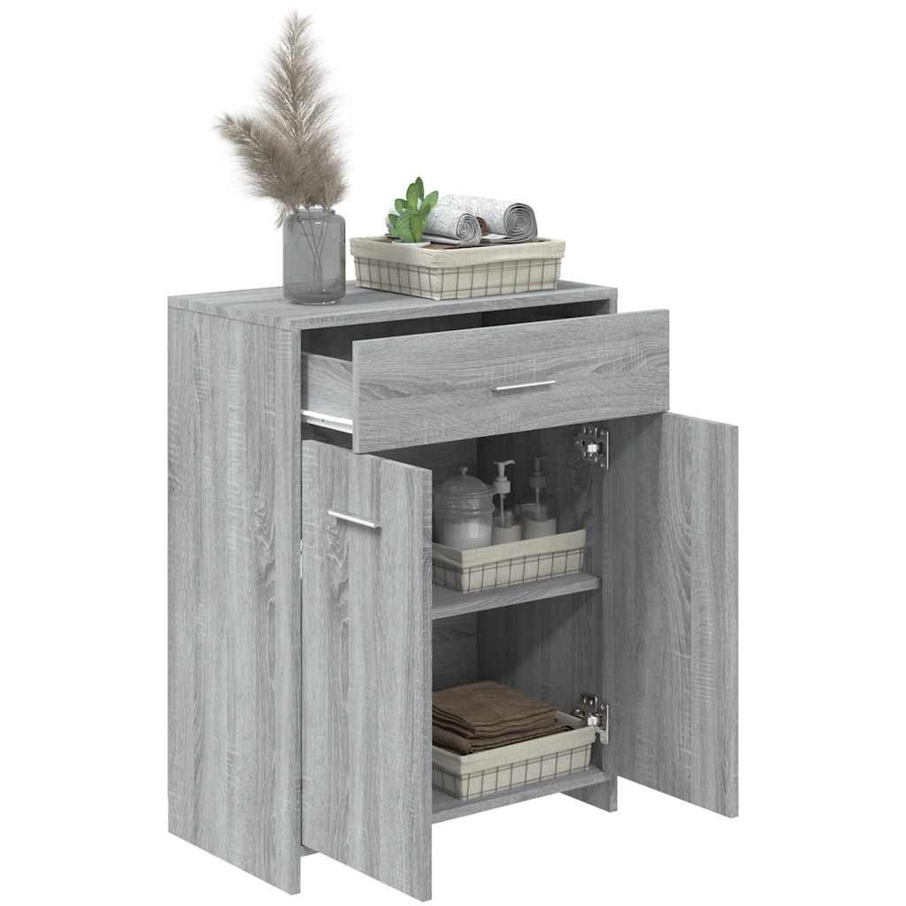 Armadietto Bagno Grigio Sonoma 60x33x80 cm in Legno tecnico