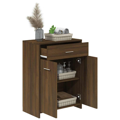Armadietto Bagno Rovere Marrone 60x33x80 cm Legno tecnico