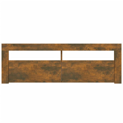 Mobile Porta TV con Luci LED Rovere Fumo 120x35x40 cm