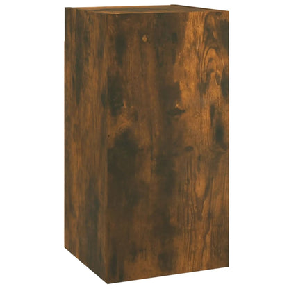 Mobili TV 2 pz Rovere Fumo 30,5x30x60 cm in Legno Multistrato