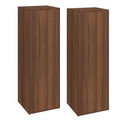 Mobili TV 2 pz Rovere Marrone 30,5x30x90 cm Legno Multistrato