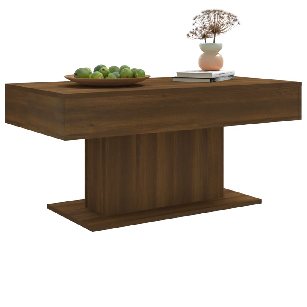 Tavolino da Salotto Rovere Marrone 96x50x45cm Legno Multistrato