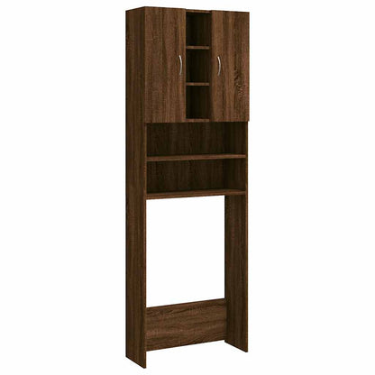 Mobile per Lavatrice Rovere Marrone 64x25,5x190 cm