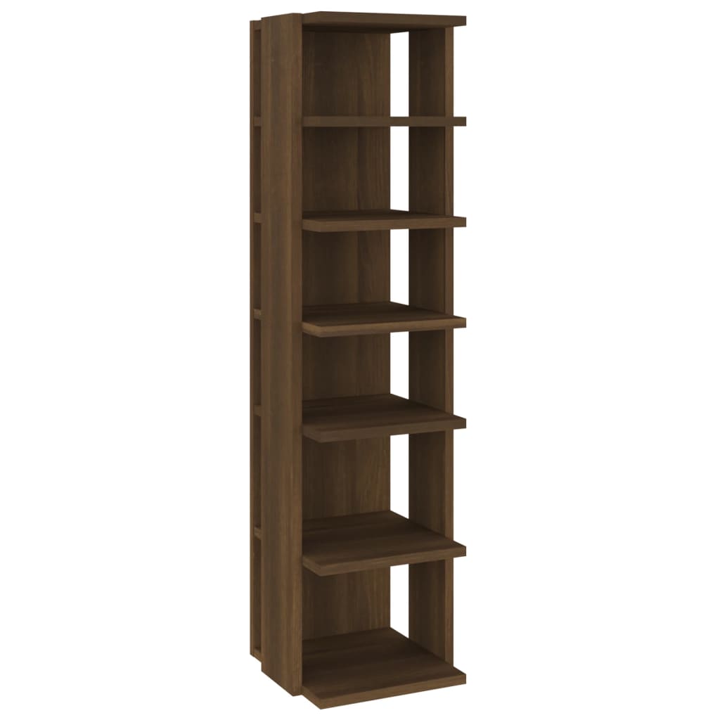 Scarpiere 2 pz Marrone Rovere 27,5x27x102 cm in Multistrato