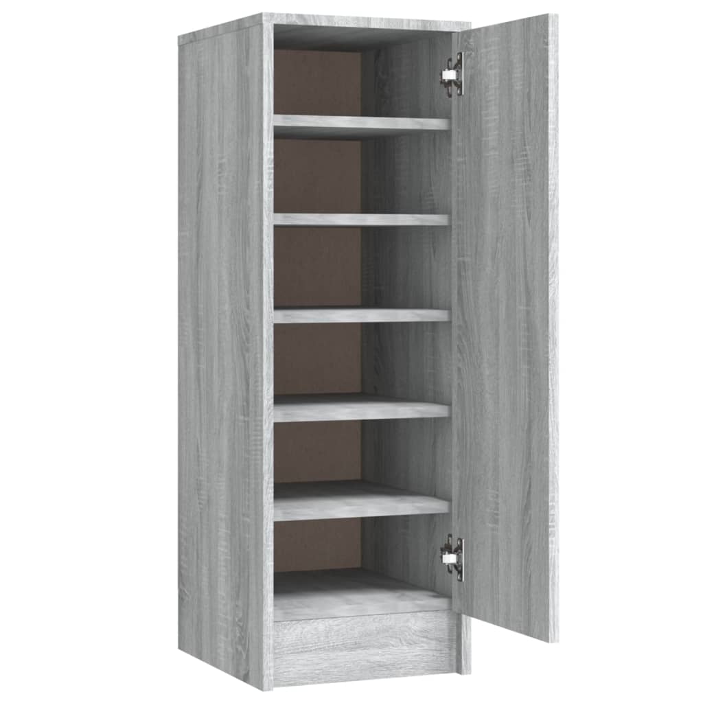 Scarpiera Grigio Sonoma 32x35x92 cm in Legno Multistrato