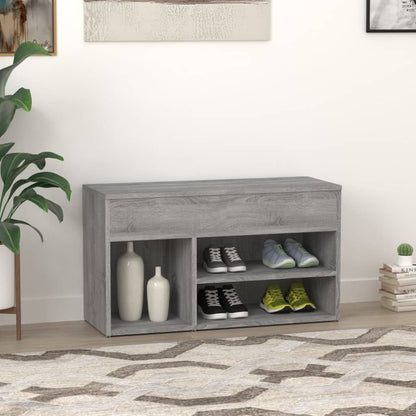 Scarpiera Grigio Sonoma 80x30x45 cm in Legno Multistrato