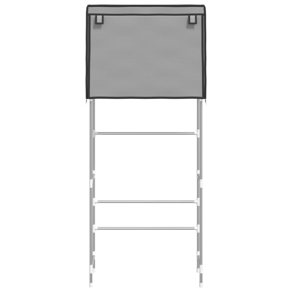 Rastrelliera Lavatrice 2 Livelli Grigia 71x29,5x170,5 cm Ferro